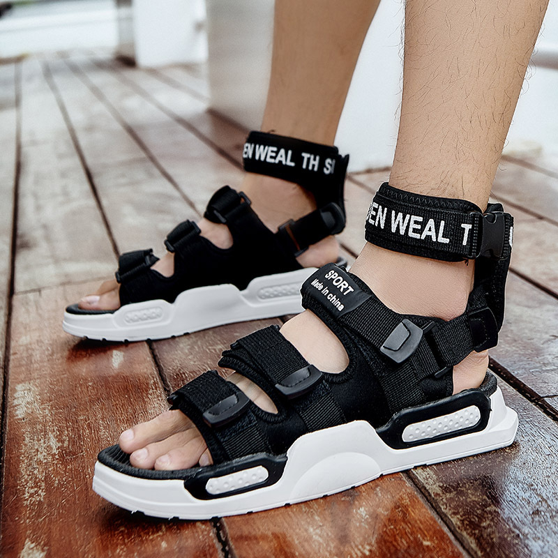 Nyári vékony férfi cipők, szandálok, lélegző külső, strandcipők, határokon átnyúló, 45-ös méret, vastag talpú, lusta, hétköznapi papucsok