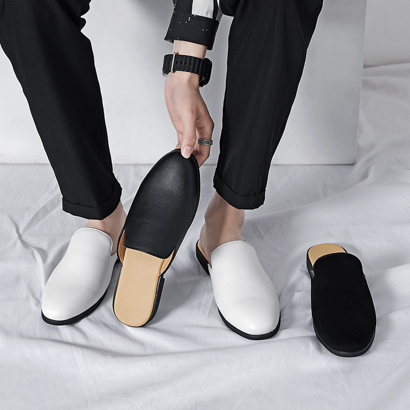 Briti stiilis kinnise ninaga sussid, uued meeste mitmekülgsed mokassiinid, ümara ninaga, pehmest nahast kummist tallaga nahast kingad