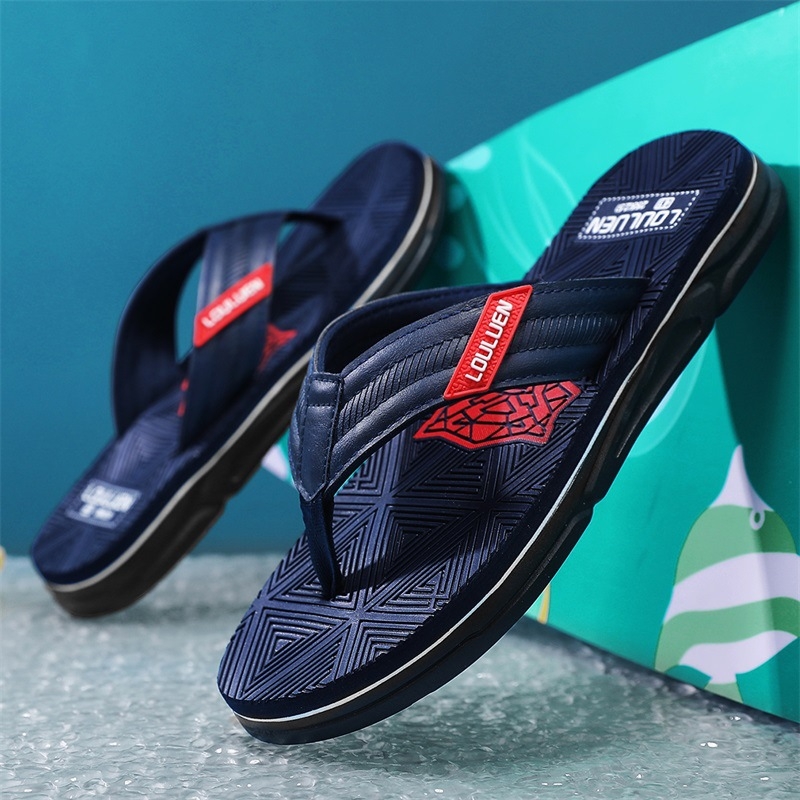 2025 Nyári Férfi Flip-Flopok Személyre szabott Felsőruházat Strandcipők Kültéri Trendi Puha Talpú Csúszásgátló Szandálok Férfi Trendi