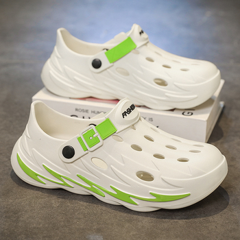 Határon átnyúló krokodilcipők, nyári új, vastag talpú Eva felsőruházat, divatos férfi papucsok, beltéri sportszandálok, szandálok