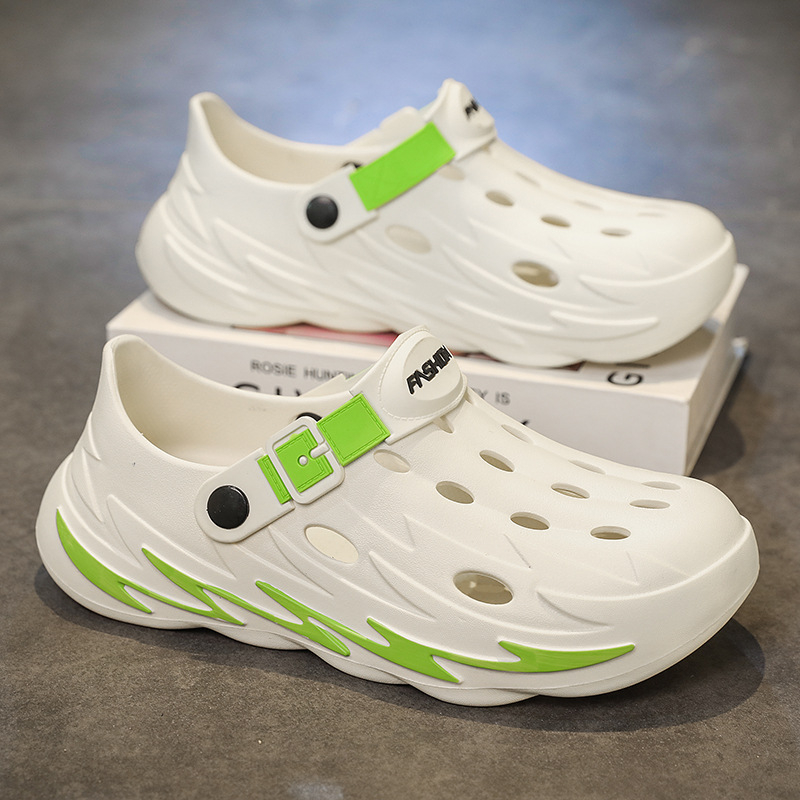 Határon átnyúló krokodilcipők, nyári új, vastag talpú Eva felsőruházat, divatos férfi papucsok, beltéri sportszandálok, szandálok