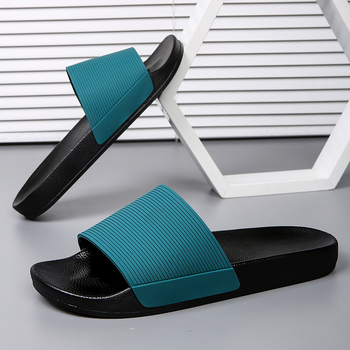 Modne uniseks papuče s otvorenim prstima, jednobojne, PVC materijal, neklizajuće, otporne na habanje, univerzalne kupaonske papuče za unutarnju i vanjsku upotrebu