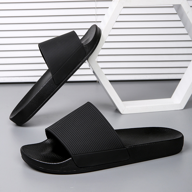 Modne uniseks papuče s otvorenim prstima, jednobojne, PVC materijal, neklizajuće, otporne na habanje, univerzalne kupaonske papuče za unutarnju i vanjsku upotrebu