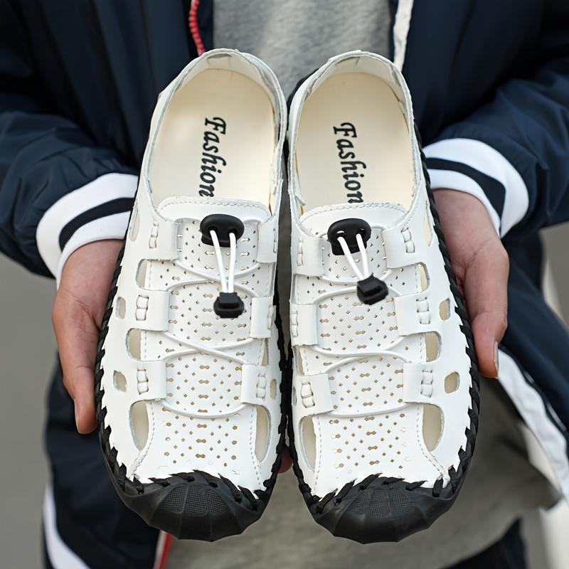 Meeste ehtsast nahast sandaalid, stiilsed ja hingavad, kerged