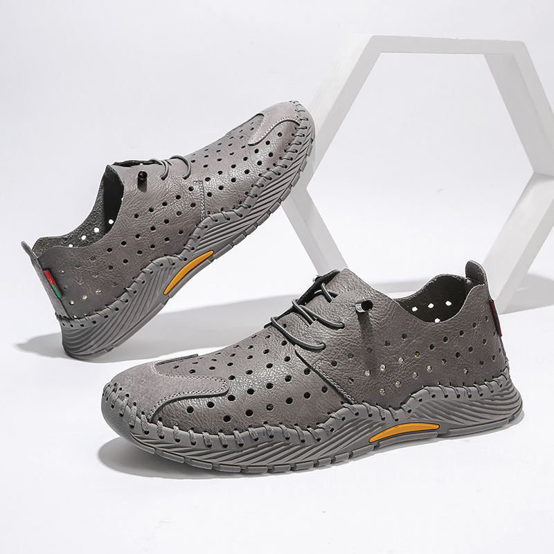 2024 tavaszi férfi cipők üreges bőr cipők férfi bebújós cipők férfi lélegző mokaszinok férfi mokaszinok