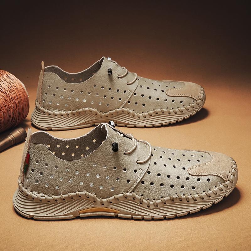2024 tavaszi férfi cipők üreges bőr cipők férfi bebújós cipők férfi lélegző mokaszinok férfi mokaszinok