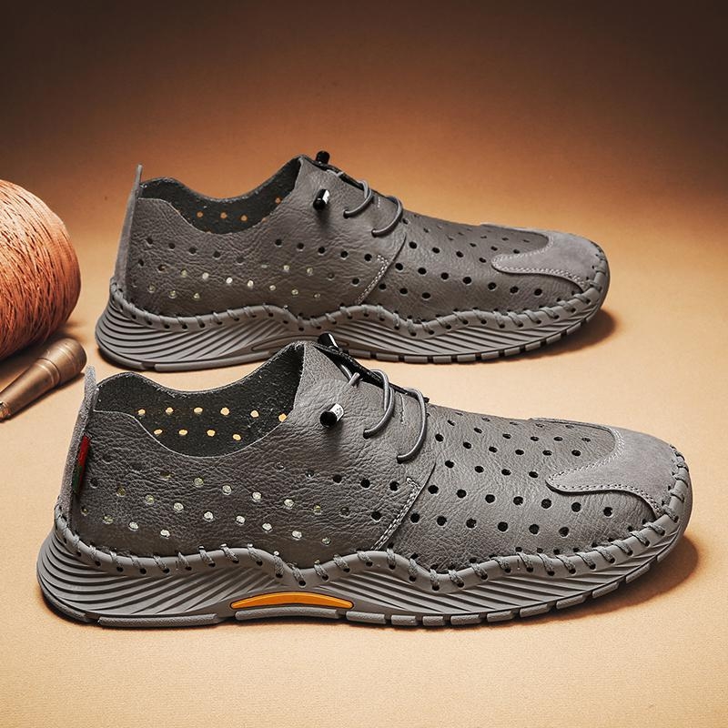 2024 tavaszi férfi cipők üreges bőr cipők férfi bebújós cipők férfi lélegző mokaszinok férfi mokaszinok