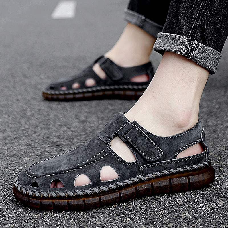 Határokon átnyúló, plus size 92225 Hétköznapi férfi szandálok Férfi szandálok Univerzális férfi cipők Férfi szabadtéri, lusta cipők Bebújós
