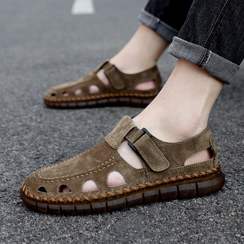 Határokon átnyúló, plus size 92225 Hétköznapi férfi szandálok Férfi szandálok Univerzális férfi cipők Férfi szabadtéri, lusta cipők Bebújós