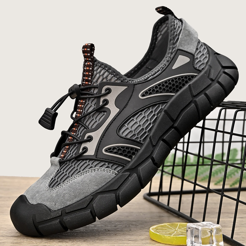 Pantofi de plajă casual pentru bărbați, pantofi de vară 2024, stil nou, cu talpă moale, respirabil, antiderapant, pentru exterior, pantofi de plajă