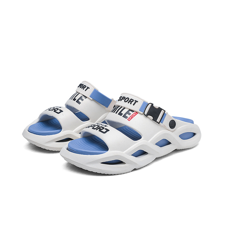 Papuci de cocos pentru bărbați, vară exterioară, talpă groasă, antiderapantă, două perechi de sandale pentru bărbați, sandale de plajă în aer liber cu senzație de rahat