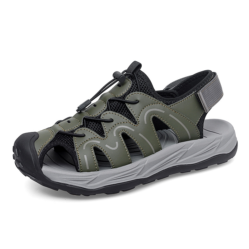 Külkereskedelmi nagy méretű férfi alkalmi szandálok kültéri strandcipők mosolygós arc sokoldalú divatos férfi cipők 46-os méret nyári csúszásgátló cipők