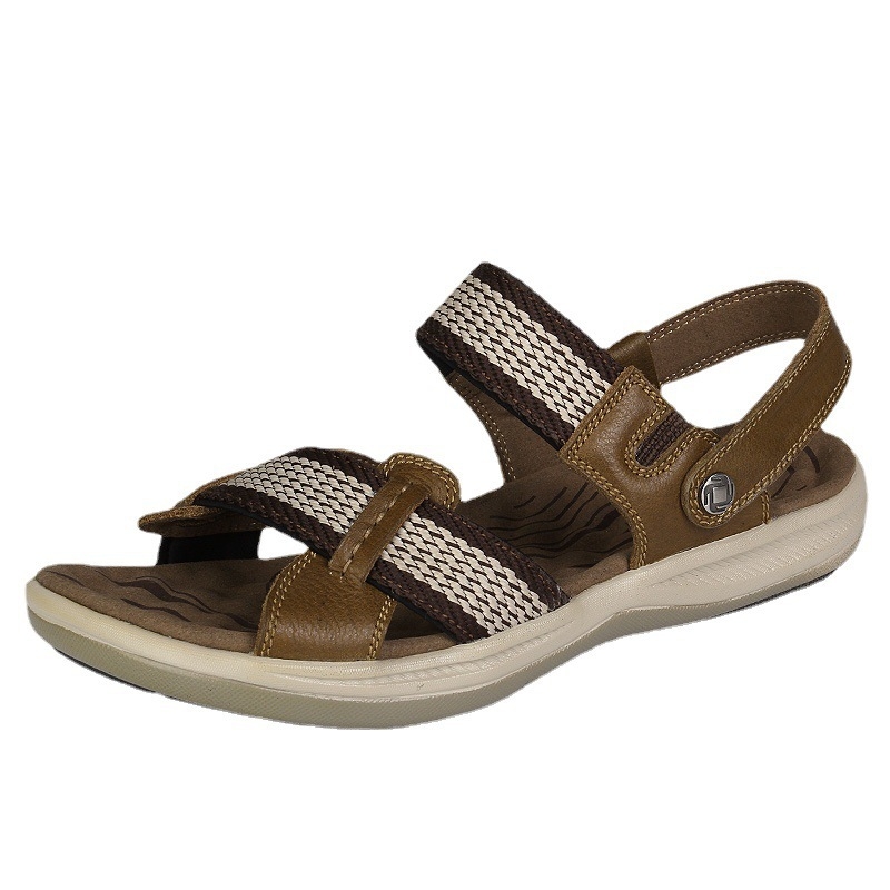 Kültéri tornacipő marhabőr strandcipő férfi lezser lélegző nyári divat római cipő kettős felhasználású szandál férfi cipő