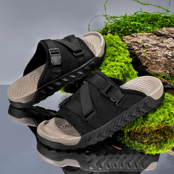 Παντόφλες θαλάσσης μεγάλου μεγέθους για το καλοκαίρι, υπαίθριες δραστηριότητες, slip-on σανδάλια, αναπνεύσιμες παντόφλες από πλέγμα, ανδρικά παπούτσια θαλάσσης