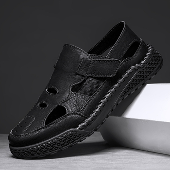 2025-ös határokon átnyúló robbanások Baotou szandálok Férfi nyári strandszandálok Divatos férfi kézzel varrott plus size szandálok