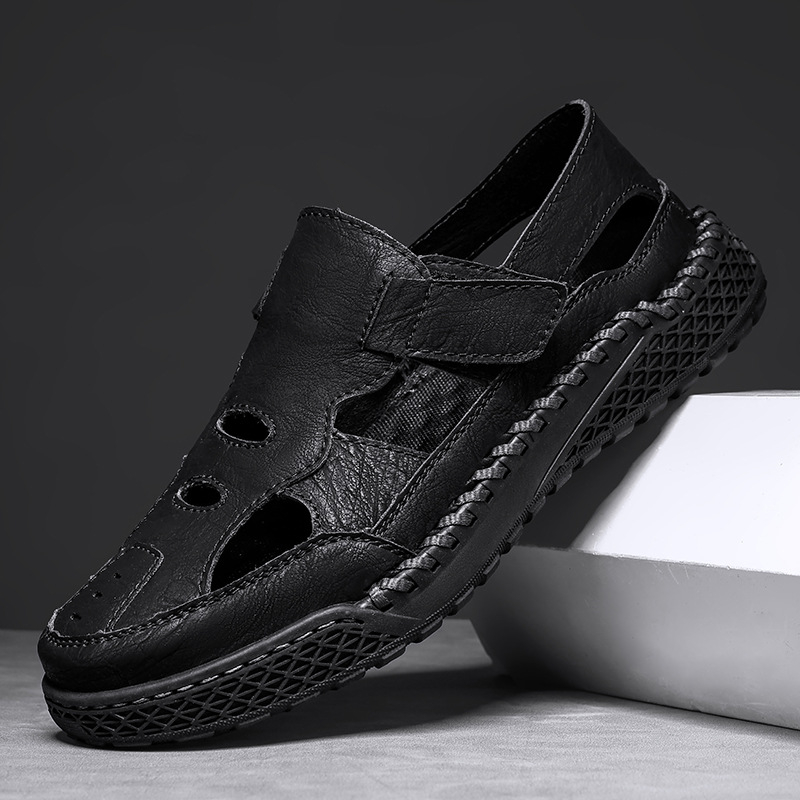 2025-ös határokon átnyúló robbanások Baotou szandálok Férfi nyári strandszandálok Divatos férfi kézzel varrott plus size szandálok