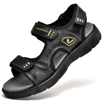 2025 Új Szandálok Férfi Nyári Férfi Valódi Bőr Vezetési Szabadtéri Ruházat Férfi Szabadtéri Sport Hétköznapi Csúszásmentes Strandcipők
