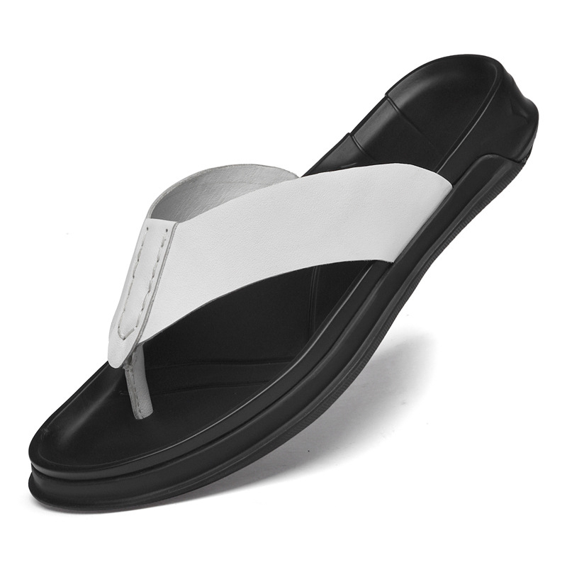 Nyári új, nagy méretű, csúszásmentes, kültéri, férfiaknak való strandcipők, hétköznapi külső viselet, személyre szabott szandálok, kényelmes és lélegző papucsok