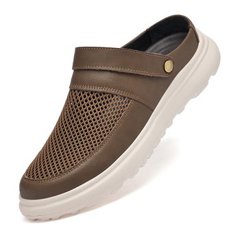 Ανδρικά Παπούτσια με Αναπνέοντα Τσόκαρα 25 Χρόνια Καλοκαίρι Νέο Στυλ Slip-On Slip-On με Χοντρή Σόλα και Κάλυμμα Δακτύλων