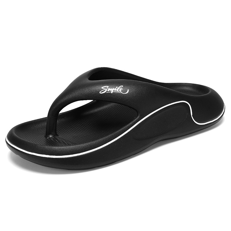 Dung Flip Flops pentru bărbați, vară, fund gros, rezistent la uzură, sandale de plajă, antiderapante, ușoare, fund moale, vopsite, papuci pentru bărbați