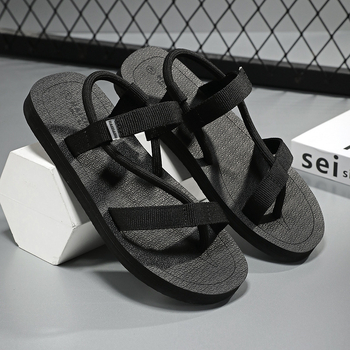 Férfi nyári felsőruházat Csúszásgátló Könnyű, kettős célú gázlócipő Vezetői papucs Nyári dezodoráló strandszandál férfiaknak