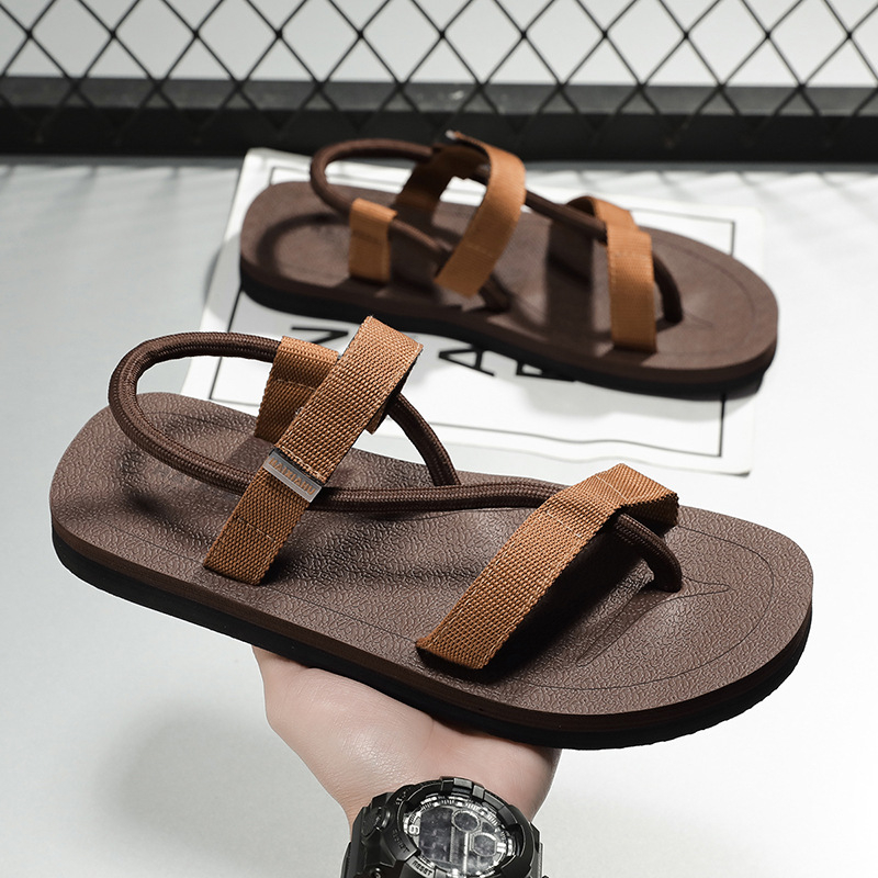 Férfi nyári felsőruházat Csúszásgátló Könnyű, kettős célú gázlócipő Vezetői papucs Nyári dezodoráló strandszandál férfiaknak