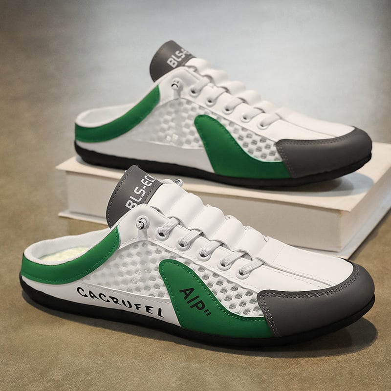 Baotou pusčības vīriešu vasaras elpojoši vīriešu apavi uzvelkami uzvelkami vīriešu neslīdošas sandales bez smakas