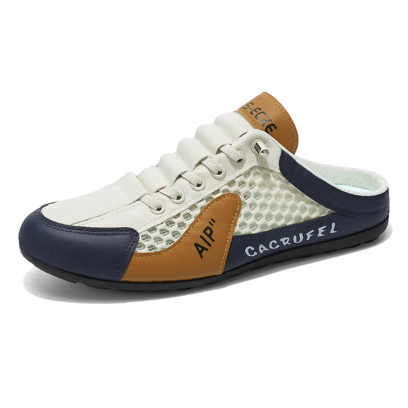 Baotou pusčības vīriešu vasaras elpojoši vīriešu apavi uzvelkami uzvelkami vīriešu neslīdošas sandales bez smakas