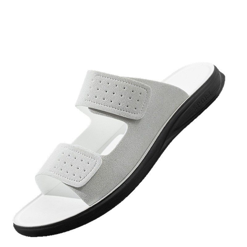 Férfi szandálok Nyári férfi kettős célú csúszásgátló alkalmi cipők Lélegző és kényelmes kültéri szandálok és papucsok Szállításra kész