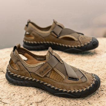 Sandale transfrontaliere pentru bărbați, vară, antiderapante, deodorant, rezistente la uzură, cu fund moale, pantofi de mașină pentru bărbați, pantofi de plajă la modă, casual, în aer liber