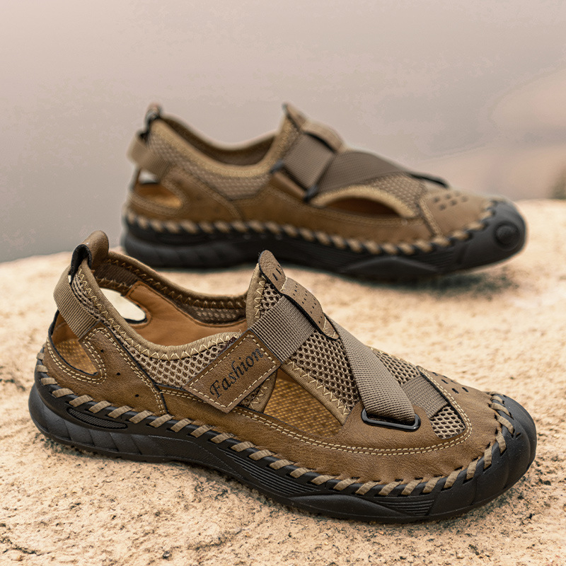 Sandale transfrontaliere pentru bărbați, vară, antiderapante, deodorant, rezistente la uzură, cu fund moale, pantofi de mașină pentru bărbați, pantofi de plajă la modă, casual, în aer liber