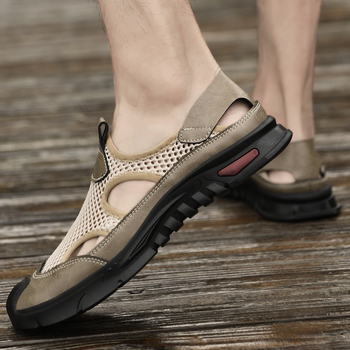 Καλοκαιρινά Νέα Αναπνεύσιμο Slip-on Casual Mesh Αντιολισθητικά Hollow Ανδρικά Παπούτσια Σανδάλια Παπούτσια με Τρύπες Παπούτσια Παραλίας Παπούτσια Wading