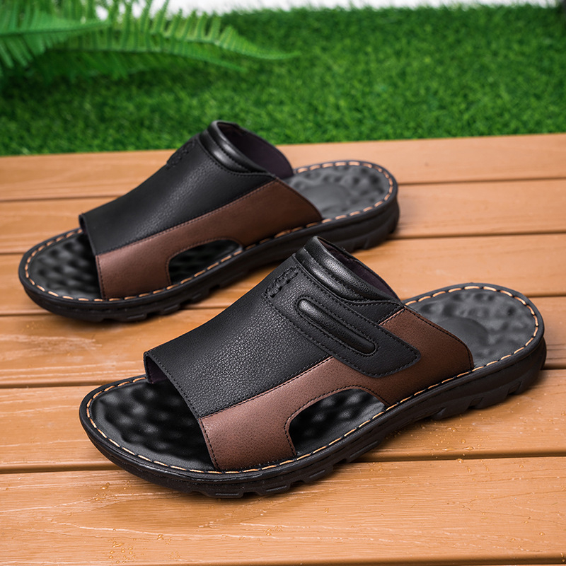 Határokon átnyúló nagy méretű szandálok 2025 új nyári férfi szandálok csúszásgátló férfi cipők külső ruházat alkalmi papucsok strandcipők divatos