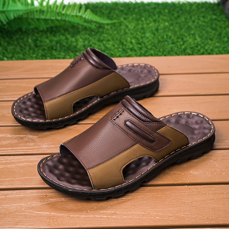 Határokon átnyúló nagy méretű szandálok 2025 új nyári férfi szandálok csúszásgátló férfi cipők külső ruházat alkalmi papucsok strandcipők divatos