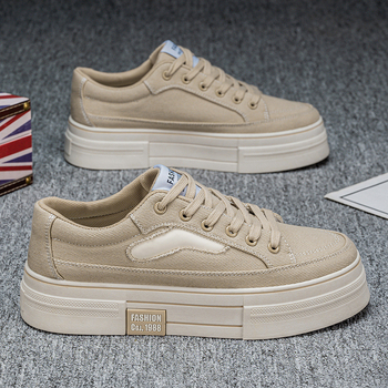 Ανδρικά Παπούτσια Άνοιξη 2025 Νέα Φοιτητικά Μοντέρνα Παπούτσια από Καμβά με Αναπνέουσα Σόλα και Χοντρή Σόλα, Ανθεκτικά στη φθορά, Plus Size 46 Αθλητικά Παπούτσια