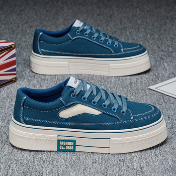 Ανδρικά Παπούτσια Άνοιξη 2025 Νέα Φοιτητικά Μοντέρνα Παπούτσια από Καμβά με Αναπνέουσα Σόλα και Χοντρή Σόλα, Ανθεκτικά στη φθορά, Plus Size 46 Αθλητικά Παπούτσια