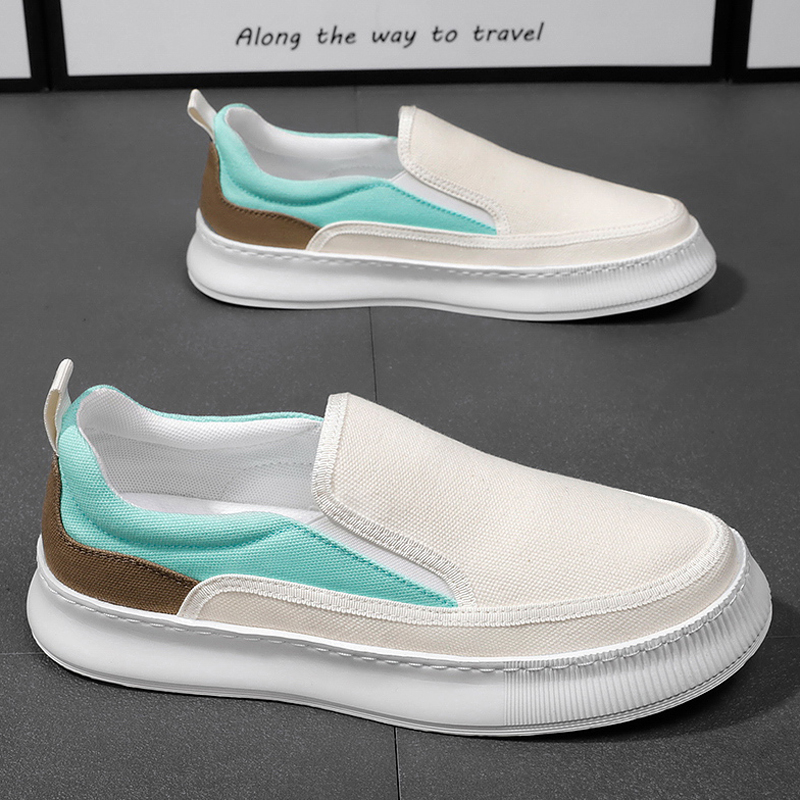 Férfi cipők Nyári Lélegző Hétköznapi Szövetcipők Hétköznapi Puha Talpú Munkahelyi Hétköznapi Lusta Sétára Bebújós Vászon Tornacipők