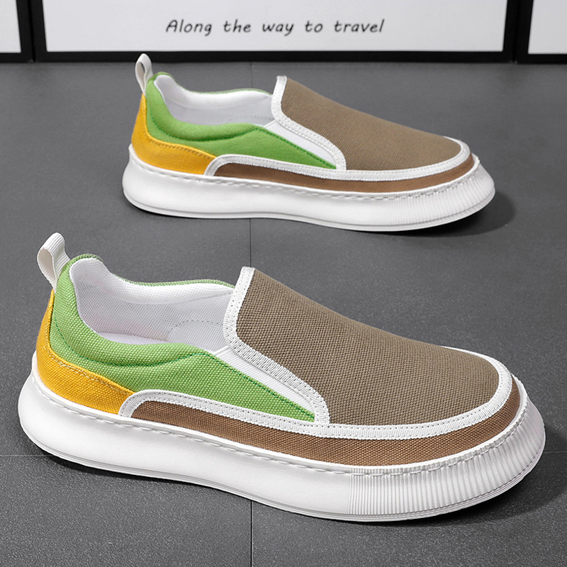 Férfi cipők Nyári Lélegző Hétköznapi Szövetcipők Hétköznapi Puha Talpú Munkahelyi Hétköznapi Lusta Sétára Bebújós Vászon Tornacipők