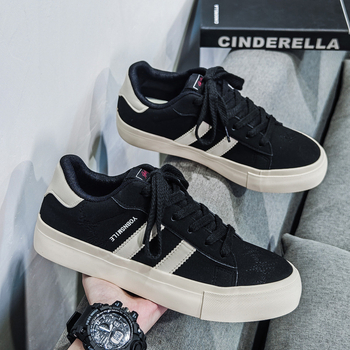 2025. gada pavasara jaunās audekla kurpes vīriešu maizes apavi modernas ikdienas kurpes retro sporta dēļu kurpes vīriešiem vairumtirdzniecība tiešraidē