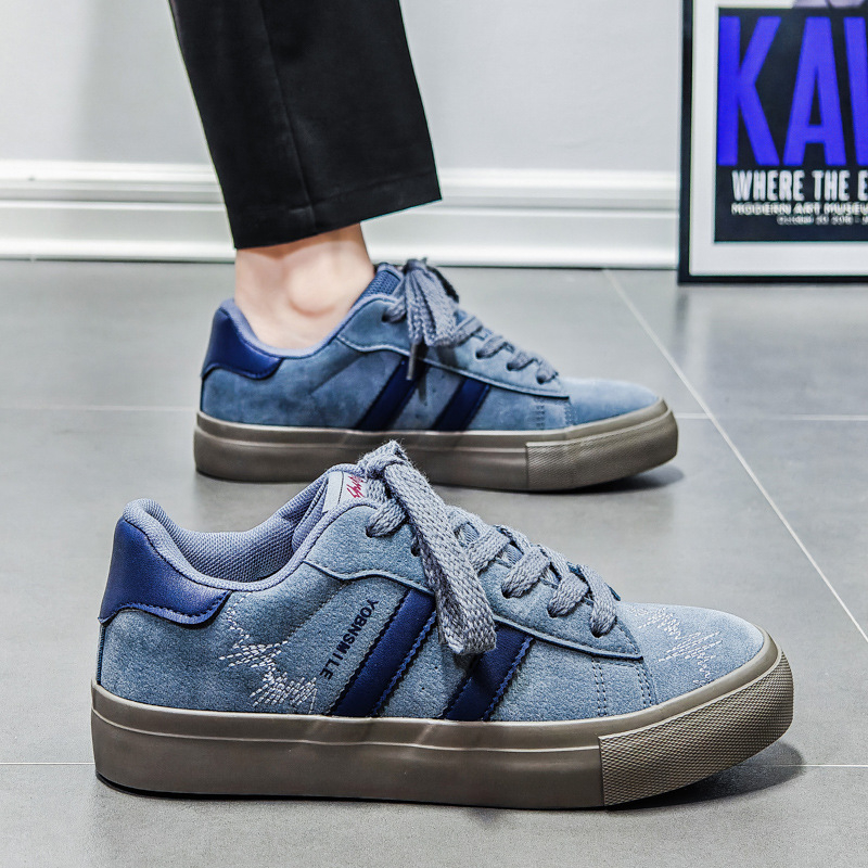 2025. gada pavasara jaunās audekla kurpes vīriešu maizes apavi modernas ikdienas kurpes retro sporta dēļu kurpes vīriešiem vairumtirdzniecība tiešraidē