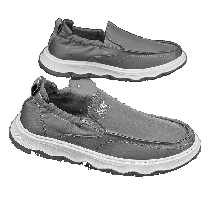 Esernyővászon férfi cipők Nyári új népszerű stílus lusta bebújós sport- és szabadidős cipők Régi pekingi szövetcipők