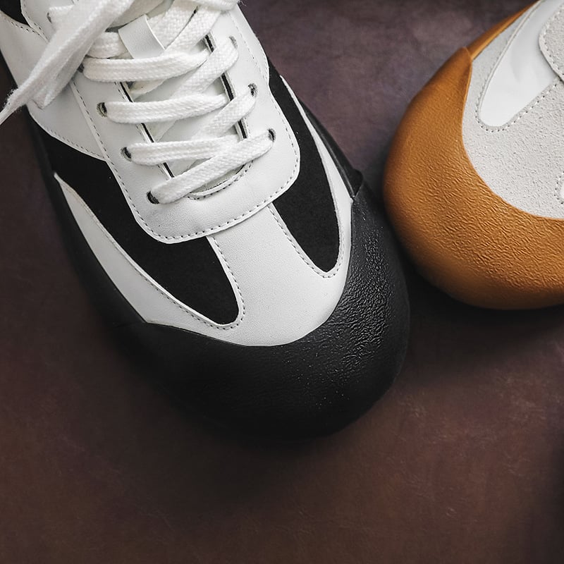 Páros bolyhos cipők Tavaszi és őszi Új japán retró alacsony szárú hétköznapi zsíros német edzőcipők férfi és női vastag talpú nagylábujjú kenyérlap cipő