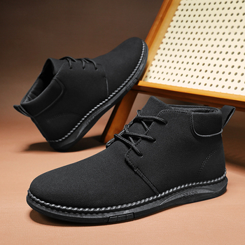 Martin Boots Νέα Φθινοπωρινά και Χειμερινά Απλά Παπούτσια Εργασίας Chelsea Βρετανικού Στυλ Δερμάτινα Παπούτσια Ανδρικά Μοντέρνα Επαγγελματικά Ψηλά Παπούτσια Σανίδας