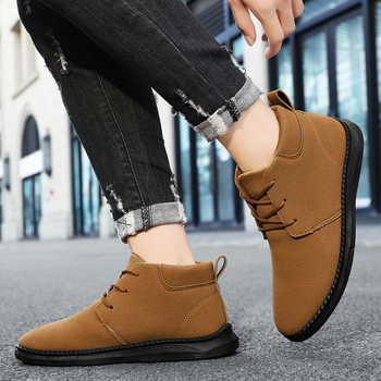 Martin Boots Νέα Φθινοπωρινά και Χειμερινά Απλά Παπούτσια Εργασίας Chelsea Βρετανικού Στυλ Δερμάτινα Παπούτσια Ανδρικά Μοντέρνα Επαγγελματικά Ψηλά Παπούτσια Σανίδας