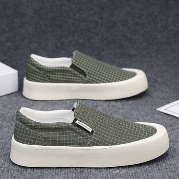 Nyári, határokon átnyúló férfi cipők, lélegző vászoncipők, lusta, bebújós munkacipők, divatos férfi alkalmi cipők nagykereskedelemben