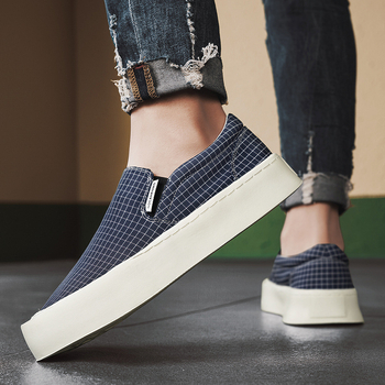 Καλοκαιρινά ανδρικά παπούτσια Cross-Border, αναπνεύσιμα παπούτσια από καμβά, Lazy Slip-On παπούτσια εργασίας, μοντέρνα ανδρικά casual παπούτσια χονδρικής