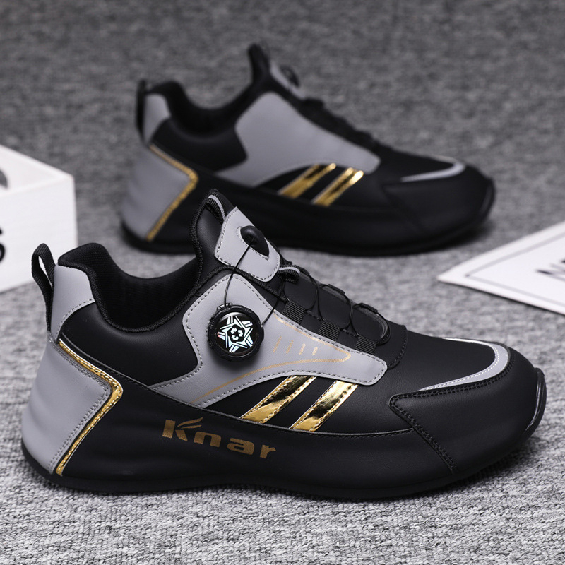 Férfi cipők 2025 tavasz új, minden mérkőzésre alkalmas alkalmi cipők, forgógombos tornacipő, minden mérkőzésre alkalmas, kényelmes, fűző nélküli alsó cipő