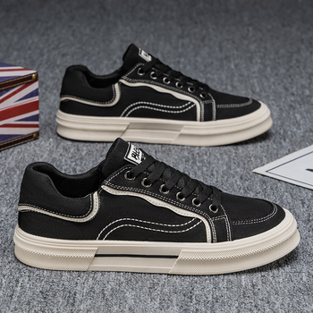 Audekla apavi vīriešiem 2025. gada vasarai, jauni, moderni, universāli, ikdienas, zema augšdaļas, sporta apavi ar biezu zoli, palielināta zaļa auduma apavi