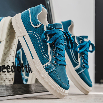 Audekla apavi vīriešiem 2025. gada vasarai, jauni, moderni, universāli, ikdienas, zema augšdaļas, sporta apavi ar biezu zoli, palielināta zaļa auduma apavi