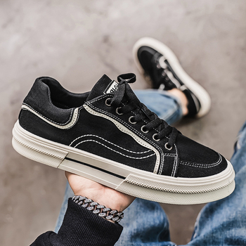 Audekla apavi vīriešiem 2025. gada vasarai, jauni, moderni, universāli, ikdienas, zema augšdaļas, sporta apavi ar biezu zoli, palielināta zaļa auduma apavi